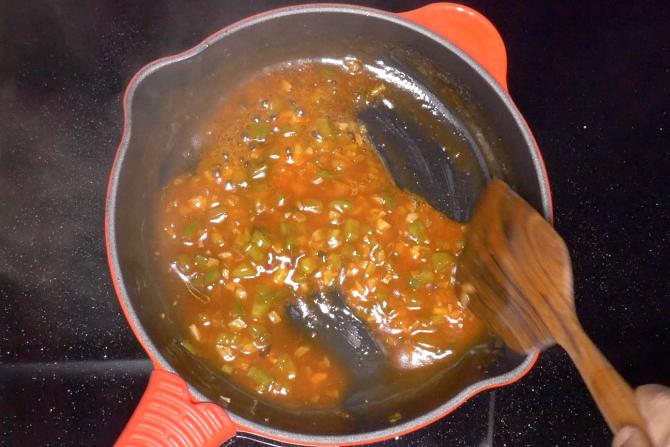 Soya chunks manchurian recipe video   How to make soya manchurian - 68