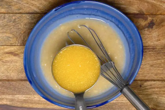 add melted butter