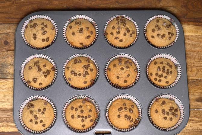 Eggless banana muffins recipe   Swasthi s Recipes - 12