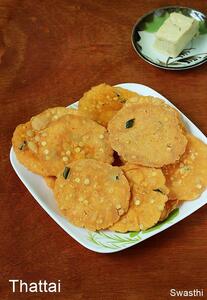 Thattai recipe video | Thattai murukku | South Indian snacks recipes