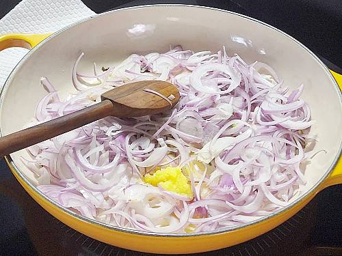 sauteing onions