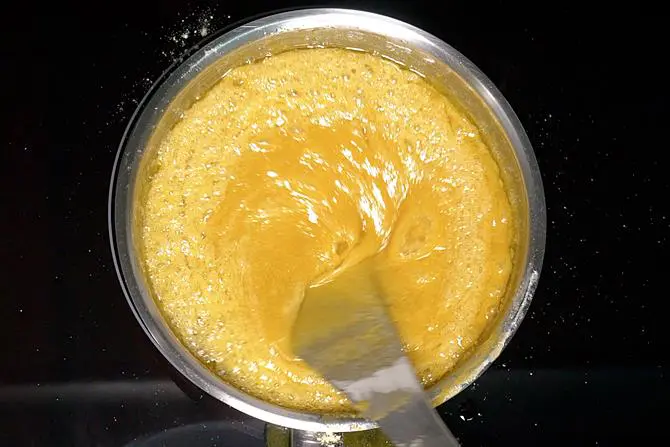 pour next batch of ghee