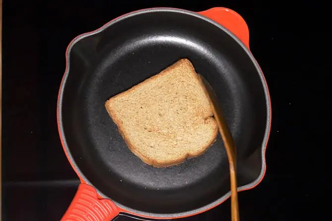 Toast the bread slice for club sandwich
