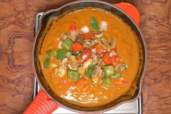 Kadai Mushroom Recipe   Swasthi s Recipes - 44