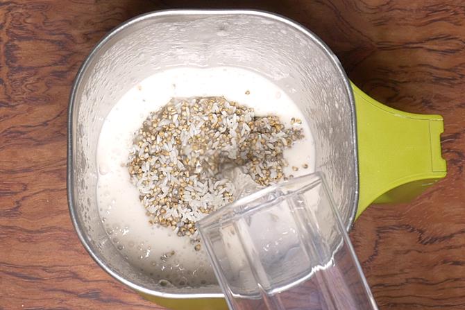 blend whole grains to make millet dosa