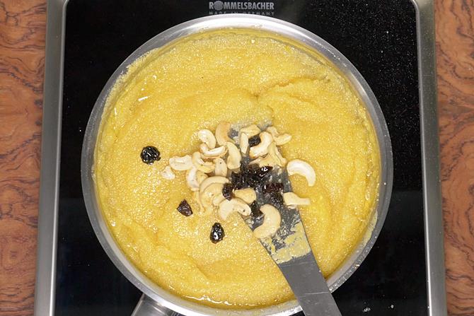 Add the nuts and mix