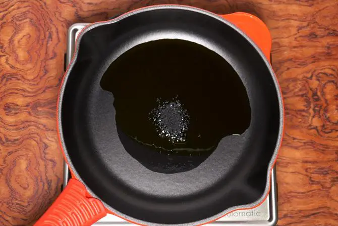 Heat mustard oil