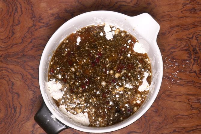 Eggless christmas fruit cake recipe   How to make fruit cake without eggs - 49