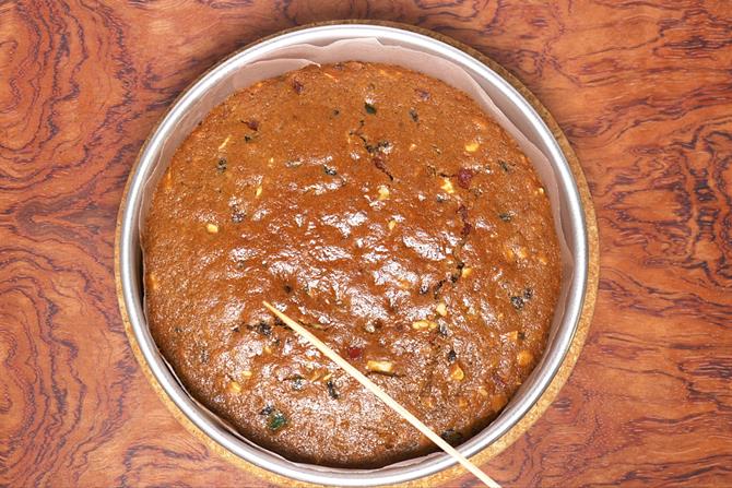 Eggless christmas fruit cake recipe   How to make fruit cake without eggs - 44