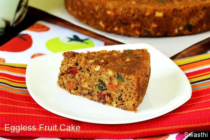 eggless christmas fruit cake recipe