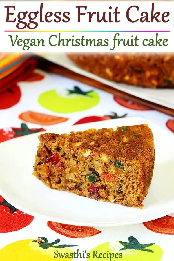 Eggless christmas fruit cake recipe | How to make fruit cake