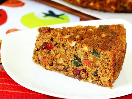 Eggless christmas fruit cake recipe | How to make fruit cake