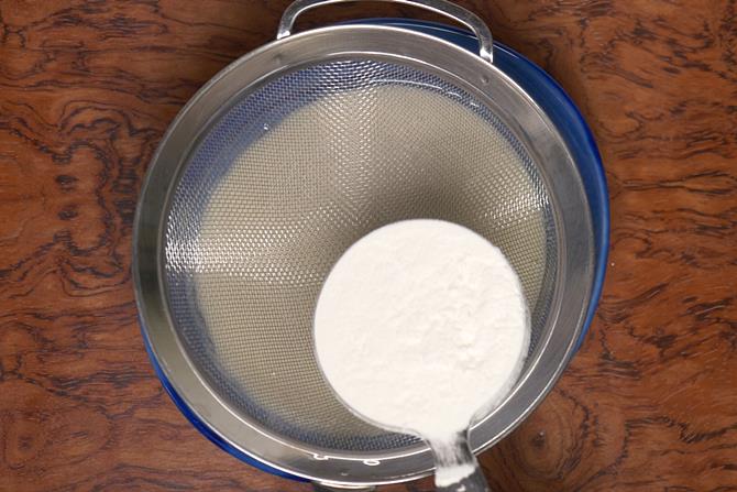 sieve flour