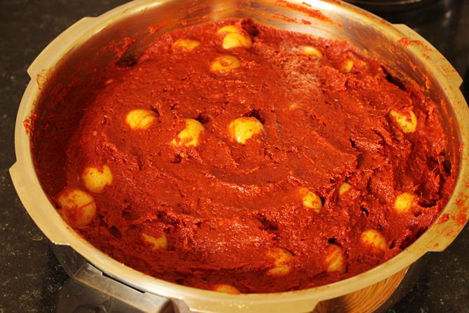 Andhra Amla Pickle Recipe   Nilava Usirikaya Pachadi Recipe - 25