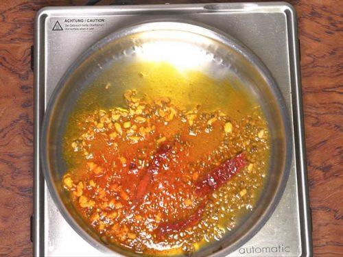 tempered spic mix to make masoor dal