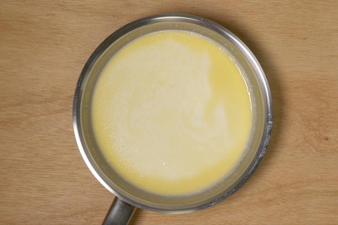 Make sure butter has completely melted and milk is not cold