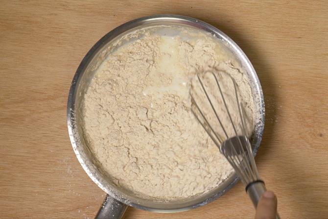 mix gently with a spatula or whisk