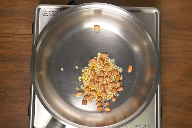 frying dal & peanuts