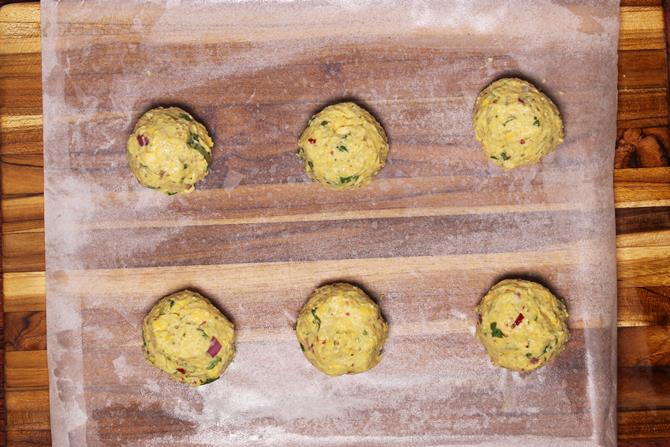 Corn vada recipe  sweet corn vada    Swasthi s Recipes - 53