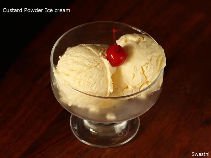 custard powder ice cream recipe