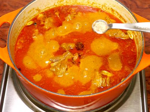 adding nutmeg and mace