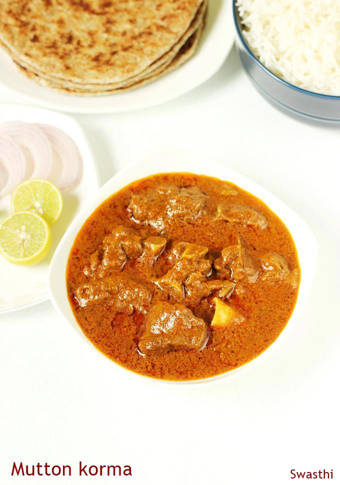 Mutton korma (lamb korma recipe) Swasthi's Recipes