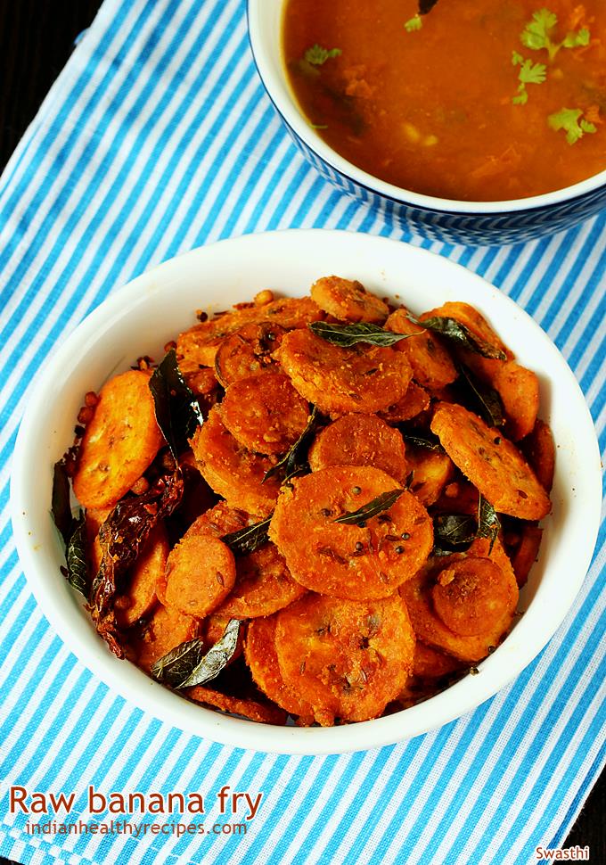 Vazhakkai fry recipe   Swasthi s Recipes - 61