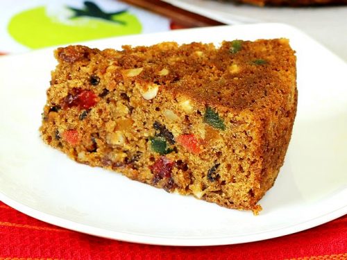 Eggless Christmas Fruit Cake Recipe How To Make Fruit Cake Without Eggs