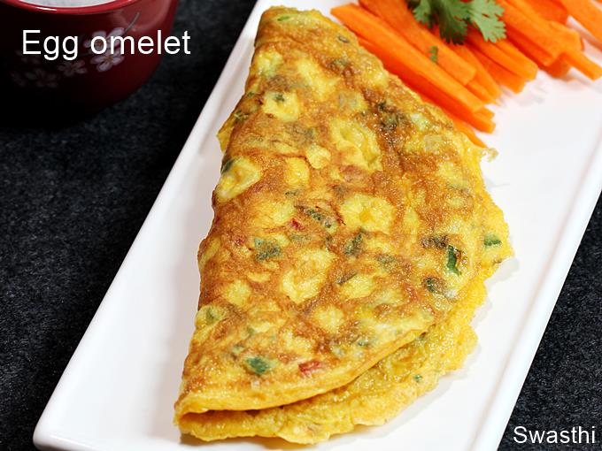 Omelette recipe | Egg omelet recipe - Swasthi's Recipes