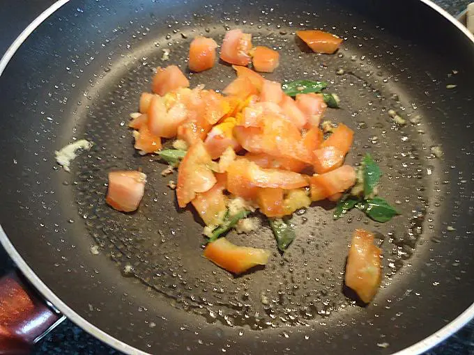 Add chopped tomatoes
