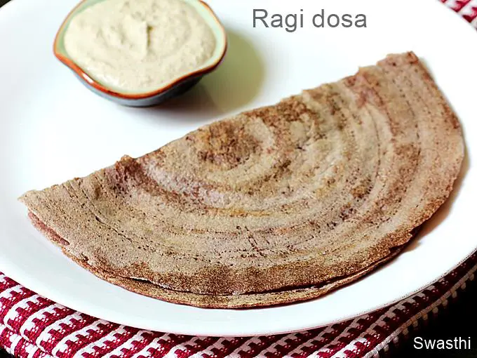 serve ragi dosa with chutney