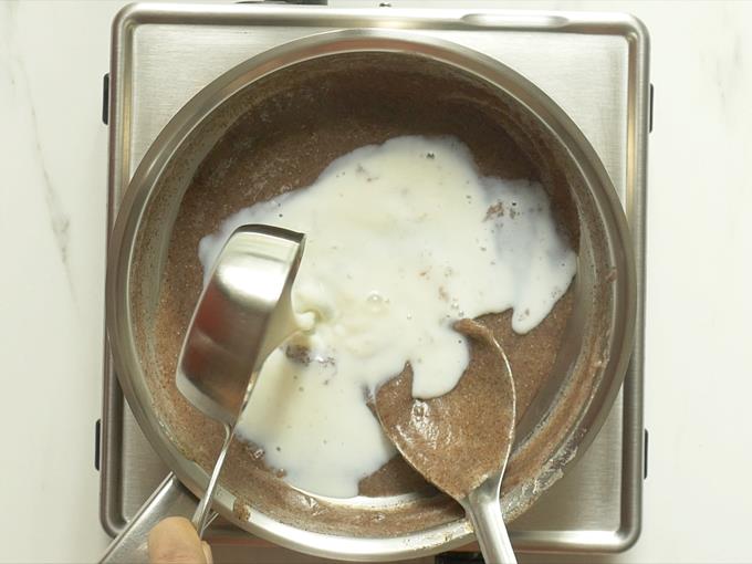 adding milk