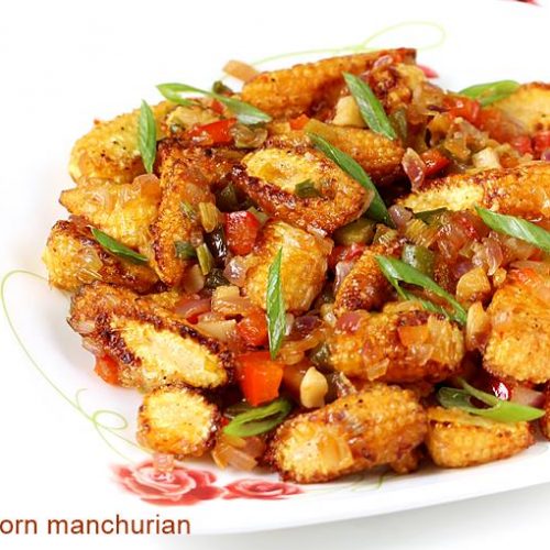 Baby Corn Manchurian Recipe Swasthi's Recipes