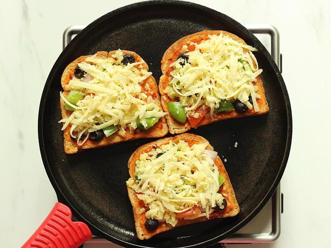 Bread pizza recipe How to make bread pizza Bread snacks recipe