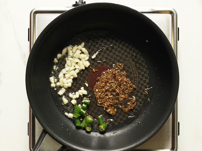 Heat oil in a pan
