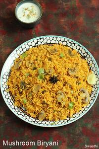 mushroom biryani recipe