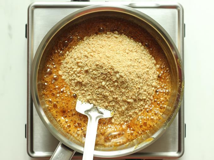 add the peanut powder