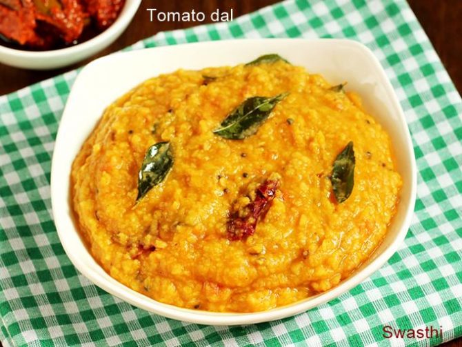 Tomato Pappu Andhra Tomato Dal Swasthi's Recipes