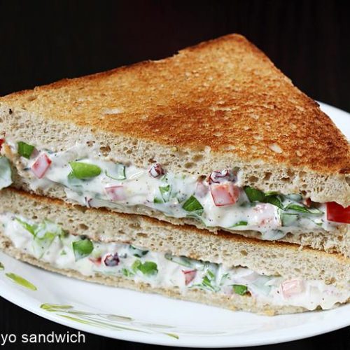 Mayonnaise sandwich recipe | How to make veg mayo sandwich