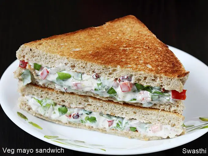 mayonnaise sandwich veg mayo sandwich