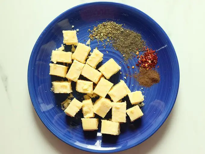 cubed cheese to make cheese ball recipe