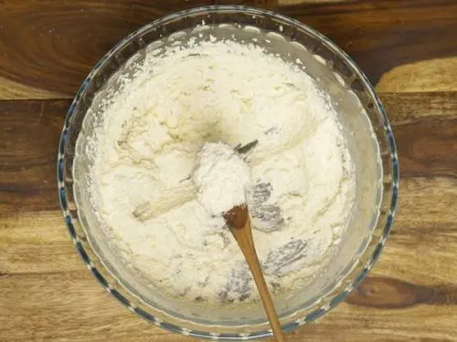 creamed butter and sugar in a bowl