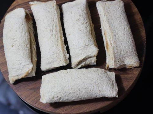 prepared bread rolls ready for frying