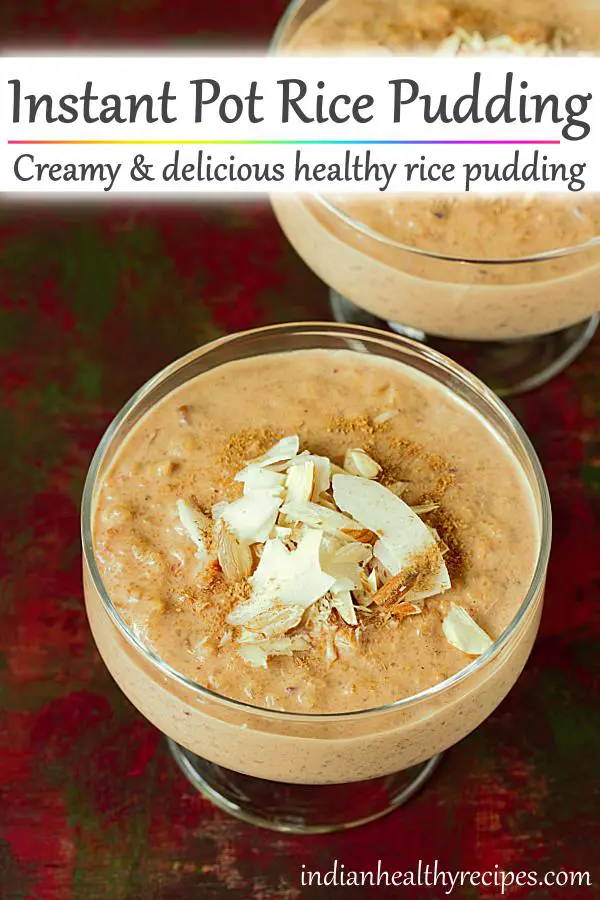 Instant pot rice pudding