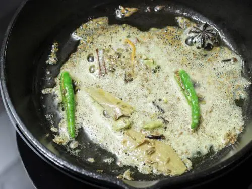 sauteing spices on low heat