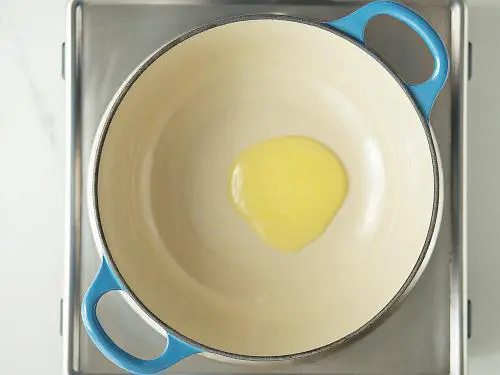 heating ghee for khara bhath