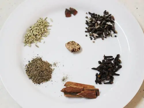 spices used to make chai powder