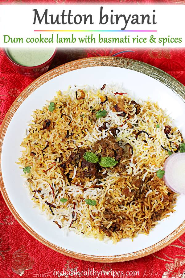 Mutton Biryani Recipe Swasthi S Recipes However,it's mainly depends on how large your plate is & how much amount of. mutton biryani recipe swasthi s recipes