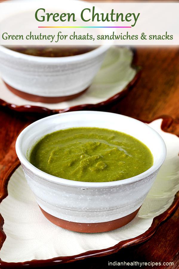Green chutney recipe How to make green chutney Swasthi