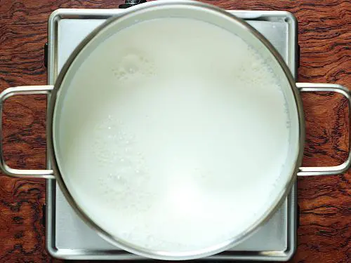 boiling full fat milk for how to make paneer recipe